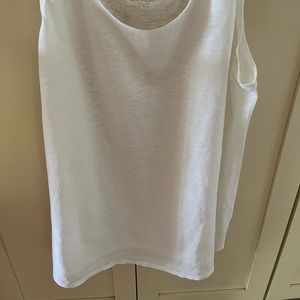 Eileen Fisher linen tank top, white, XL